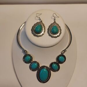 Turquoise and Silver Jewelry Set